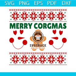 Merry Corgmas Svg, Christmas Svg, Gingerbread Svg, Happy Holiday Svg, Christmas Snow Svg