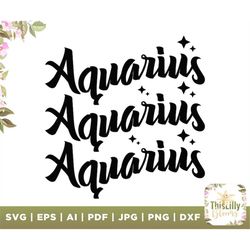 aquarius SVG, aquarius Astrological Sign, Digital Download, Horoscope SVG, Zodiac Signs SVG, Perfect for TShirts, Mugs,