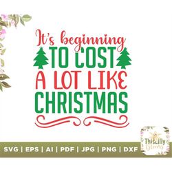 Its beginning to cost a lot like christmas, Christmas svg, Christmas gift, shirt, Merry Christmas svg, Christmas quote s