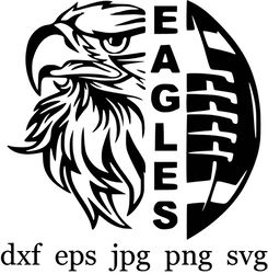 Eagles svg,  eagle with ball svg,  ball logo svg,  football logo svg
