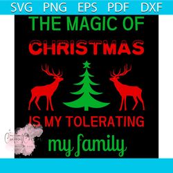 The Magic Of Christmas Is My Tolerating Svg, Christmas Svg, Reindeer Svg, Xmas Tree Svg