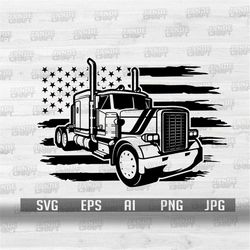 US Big Truck Svg | USTruck Svg | Truck Clipart | Big Truck Illustration | Cut Files