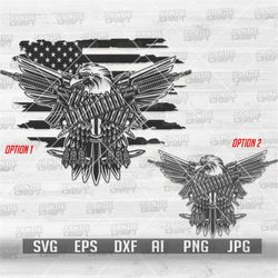 US Patriotic Eagle svg | Veteran Dad Cutfile | Soldier Gift Idea | Military Shirt png | 4th of July Stencil | Army Navy