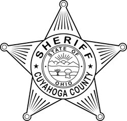 Cuyahoga County Sheriff  Badge Ohio vector file for laser engraving, cnc router, cutting, engraving file