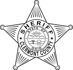 ClermontCounty Sheriff  Badge Ohio vector file for laser engraving, cnc router, cutting, engraving file