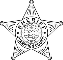 Champaign County Sheriff  Badge Ohio vector file for laser engraving, cnc router, cutting, engraving file