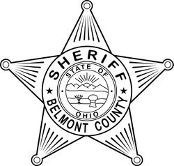 belmont County Sheriff  Badge Ohio vector file for laser engraving, cnc router, cutting, engraving file