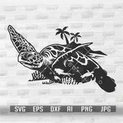 Sea Turtle svg | Turtle Clipart | Turtle Cutfile | Sea Turtle png | Beach Life svg | Summer Shirt svg | Sea Animal svg |