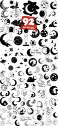 Moon and Star Silhouette SVG Bundle, Moon Design Vector, Star Clipart SVG