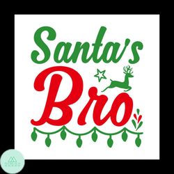 Santa Bro And Christms Lights Svg, Christmas Svg, Santa Bro Svg