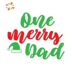 One Merry Dad Svg, Christmas Svg, Xmas Svg, Happy Holiday Svg, Christmas Hat Svg