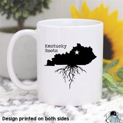Kentucky Roots Coffee Mug  State Map KY Gift