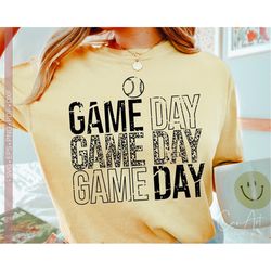 Softball Game Day Png Svg Distressed - Grunge Softball Leopard Print Shirt Design Cut File for Cricut Silhouette Eps Dxf