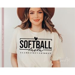 Softball Mom Svg Png, Softball Mama Svg, Softball Svg Shirt Design, Mom Sports Svg Cut File for Cricut Silhouette Eps Dx