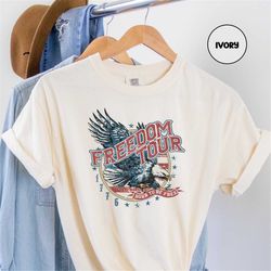 Retro 4th of July Shirt, Freedom tour, Red White and Blue, Eagle America shirt, Fourth of July Shirt, Independence Day T