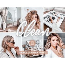 6 Lightroom Mobile Presets Clean | Mobile presets instagram | Lightroom Presets