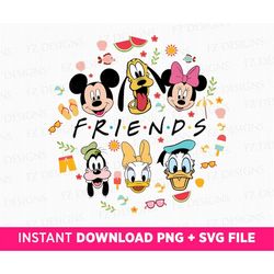 Mouse and Friends Svg, Best Summer Vibes Svg, Family Vacation 2023 Svg, Best Friends Together Svg, Family Trip Svg, Png