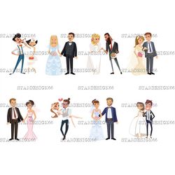 Digital EPS PNG JPG Lovers, wedding, in love, love, couple, vector, clipart, silhouette, instant download