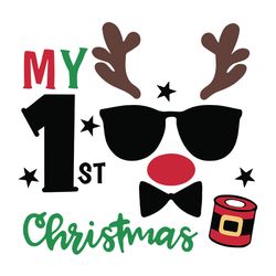 My First Christmas Svg, Png, Jpg, Dxf, Christmas Reindeer Svg, 1st Christmas Svg, Baby Boy Svg,1st Xmas Svg