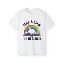 Take A Look It's In A Book Shirt, Books Rainbow Shirt, Reading Rainbow, Reading Vintage Retro Rainbow Shirt, Book Lover