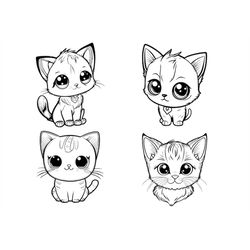 CUTE CAT SVG, Cute Cat Clipart, Cute Cat Svg Cut Files for Cricut, Cat Silhouette Svg, Cat Face Svg