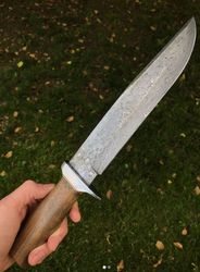 Custom Hand Made Damascus Steel Bowie Knife