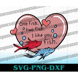 One fish two fish valentine SVG, funny valentine svg, valentine cricut file, valentine svg, horror svg, digital download