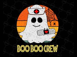 Cute Ghost RN Nurse Halloween, Boo Boo Crew Halloween SVG, Halloween Sublimation Png, Ghost Nurse, Nurse png, Digital Do