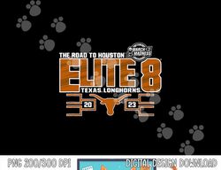 Texas Longhorns Elite 8 2023 Basketball Black  png, sublimation copy