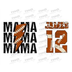 custom football mama png, personalized football, football mama png, mama png, football shirt png, game day shirt,  footb