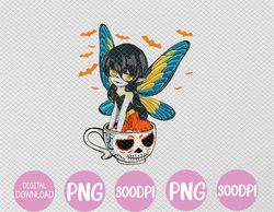Anime Fairy Lazy Halloween Costume Cute Sugark Skull Cup Png, Digital Download