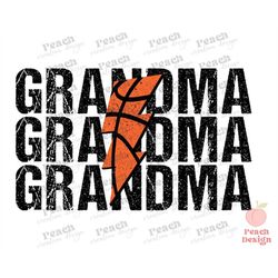 Basketball Grandma PNG, Sports Mama Png, Basket Mama Png, Mama Shirts, Basket PNG, Distressed Lightning Bolt Mom Png, Di