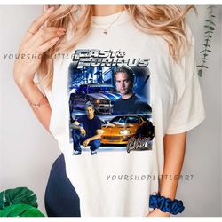 Paul Walker Fast And Furious Fast X Racing 90s Vintage Unisex Tee-gift for fan