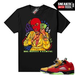What the 5s shirts to match Sneaker Match Tees Black 'Big Money Talking'