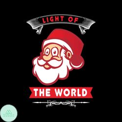 Light Of The World Svg, Christmas Svg, Christmas Light Svg, Santa Face Svg