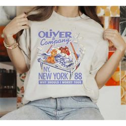 Disney Oliver & Company New York Movie Poster Shirt, Disneyland Epcot Family Vacation Trip Shirts, Magic Kingdom, Walt D