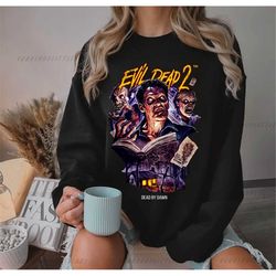 Evil Dead 2 Kiss Your Nerves Good-Bye sweatshirt, Shirt for Men ,Halloween Horror Movie Tee, Gift for scary movies lover
