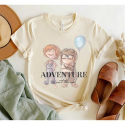 Disney and Pixar's Up Carl Ellie Adventure is Out There T-Shirt, Disneyland Family Vacation Trip Matching Shirt Unisex A