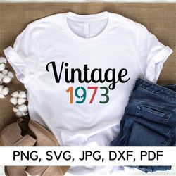 Vintage 1973 svg, 1973, PNG, SVG, 1973 svg, Vintage, Fabulous since 1973, Protect Roe v Wade 1973, Digital Download