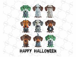Happy Halloweenie Dachshund Png, Halloween Png, Dachshund Pumpkin Png, Dachshund Halloween Png, Dog Lover Png