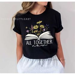 All Together Now Summer Reading 2023 Retro Flower Book lover gift, bookish shirt, book lover shirt,, librarian shirt