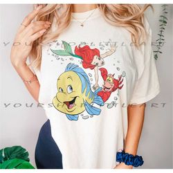Vintage Little Mermaid Shirt,Black Ariel, Princess Shirts, Gifts for Her, Disney Trip, Black Girl Magic Shirt, Black Que