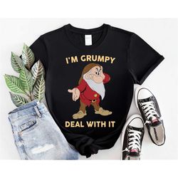 Disney Snow White and Seven Dwarfs I'm Grumpy Deal With It Shirt, Grumpy Shirt,Disneyland Family Vacation Shirt Unisex A