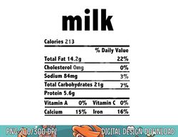 Thanksgiving Xmas Costume Nutrition Facts Milk png, sublimation copy