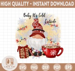 Baby It's Cold Outside PNG, Gnome sublimation, Christmas Png, Merry Christmas PNG, gnome clipart, Digital Instant Downlo
