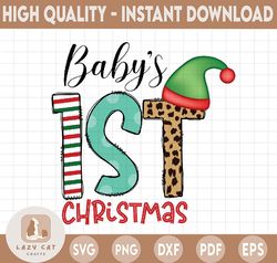 Baby's First Christmas, Christmas PNG, 1st Christmas sublimation png file, Christmas Baby 1st Christmas, PNG Sublimation