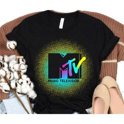 MTV Space Vapor Wave Half Tone Burst Shirt, MTV Logo T-Shirt, Disneyland Epcot Family Vacation Trip Shirts, Magic Kingdo