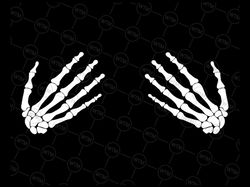 Skeleton Hand Svg, Skull Hand Svg, Halloween Svg, Vector Cut file Cricut, Silhouette, Funny Skull Trick Breasts Svg Dxf