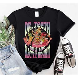 Disney The Muppets Dr. Teeth And The Electric Mayhem Neon T-Shirt, Disneyland Family Vacation Trip Shirt Unisex Adult T-