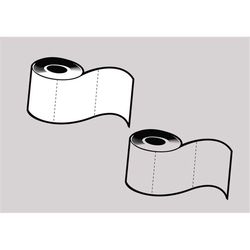 TOILET PAPER SVG, Toilet Paper Outline Svg, Toilet Paper Svg cut files for Cricut, Toilet Paper Silhouette